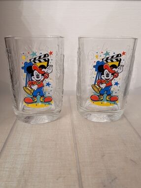 Vintage Collectible Year 2000 Disney World X McDonald's Glasses